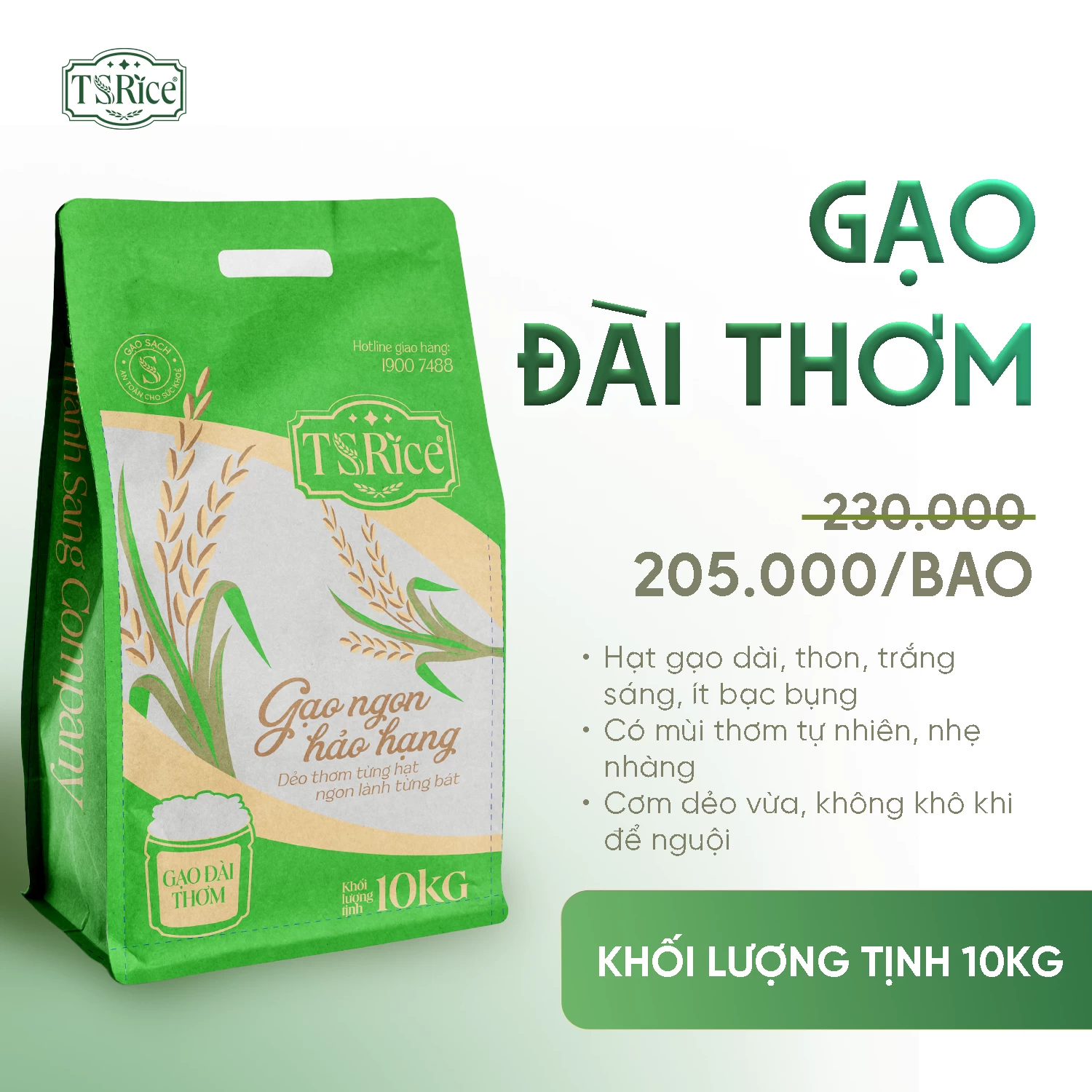 Gạo Đài thơm | Bao 10kg